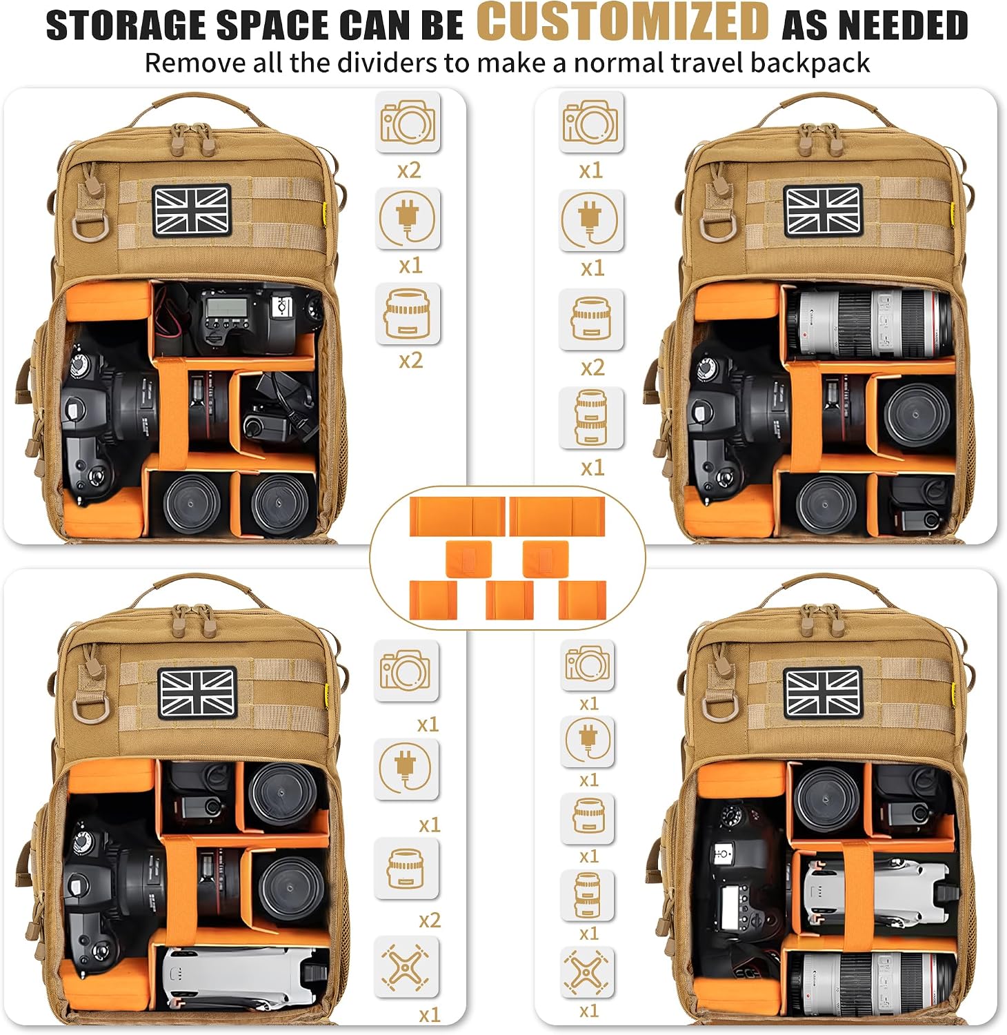Thumbnail 6 de Camera Backpack with 15.6" Laptop Compartment