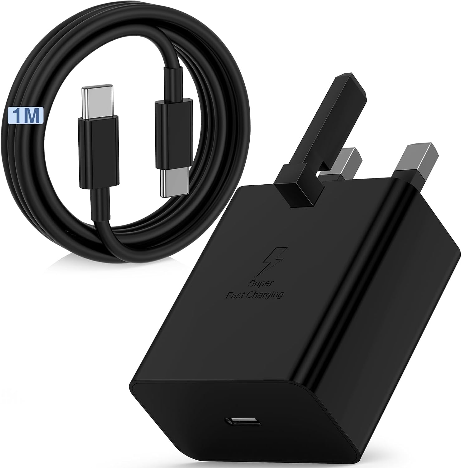 Detalle de 45W USB‑C Super Fast Charger for Samsung Galaxy S25/S24 Ultra (1m Cable) – Fast Charge Pack