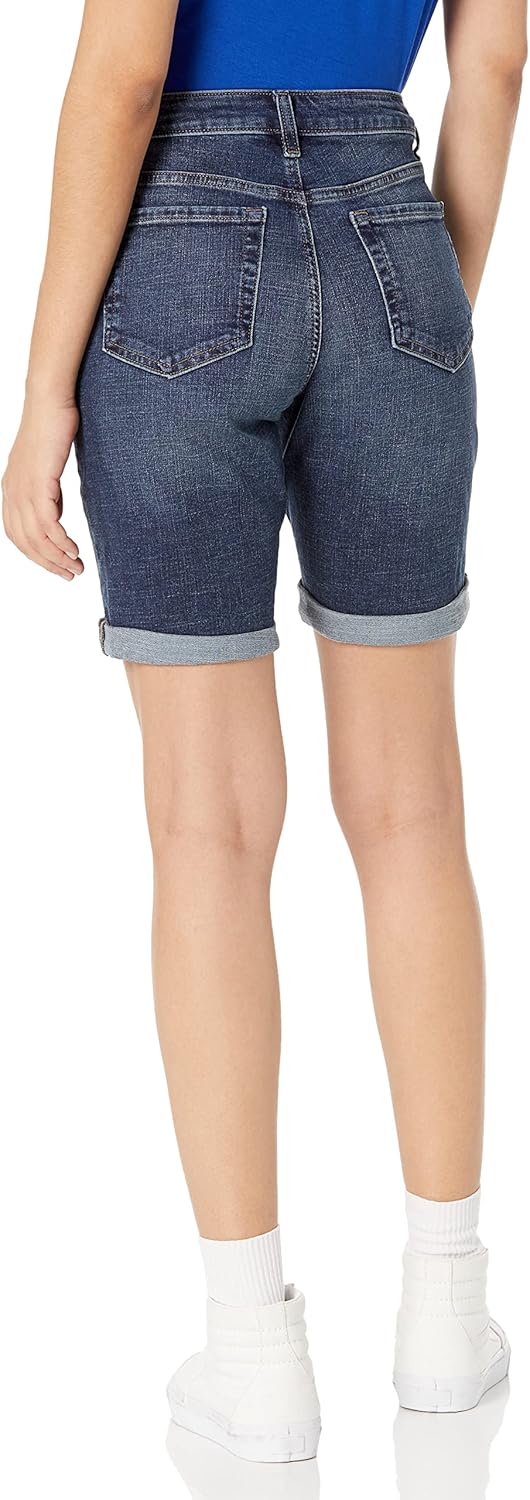 Thumbnail 1 de Amazon Essentials Damen schmal geschnittene Denim-Bermudashorts mit 23-cm-Länge