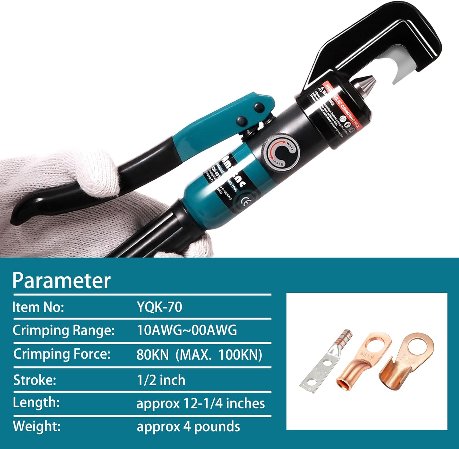 Thumbnail 1 de AMZCNC hydraulic crimper 3/0 AWG 🔧