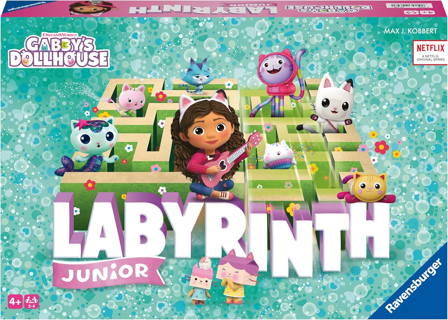 Detalle de Ravensburger Gabby's Dollhouse Labyrinthe Junior – Labyrinthe Moving pour enfants dès 4 ans, édition Rose 2024