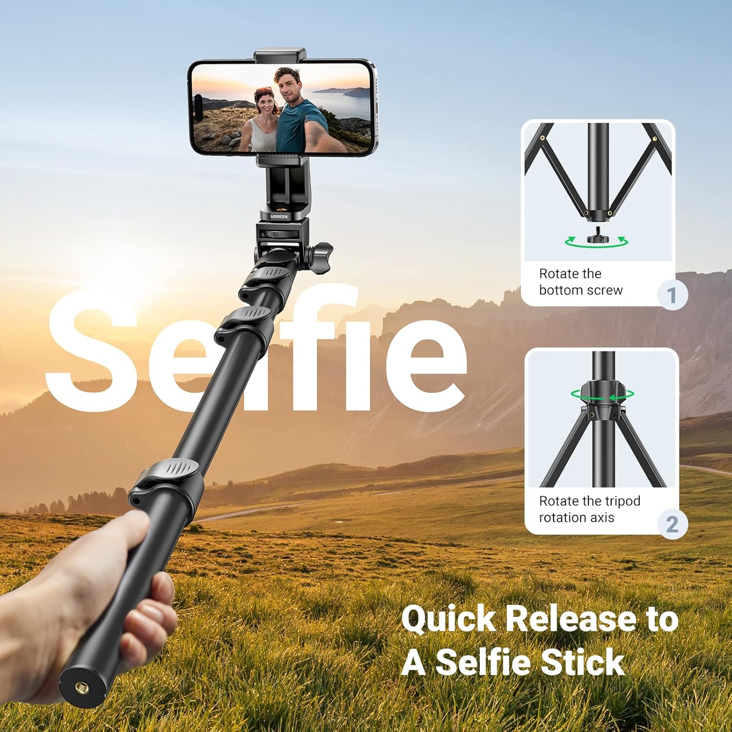 Thumbnail 6 de UGREEN iPhone Tripod Stand 1.8m