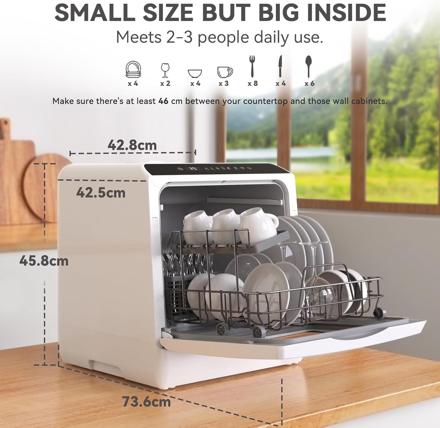 Detalle 2 de Hermitlux Table Top Dishwasher 5‑place 📉