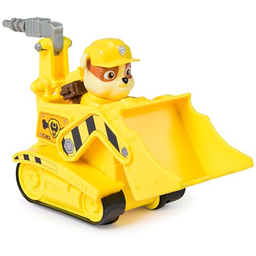 Detalle 2 de PAW Patrol Rubble-Figur mit Bulldozer-Baufahrzeug – ab 3 Jahren