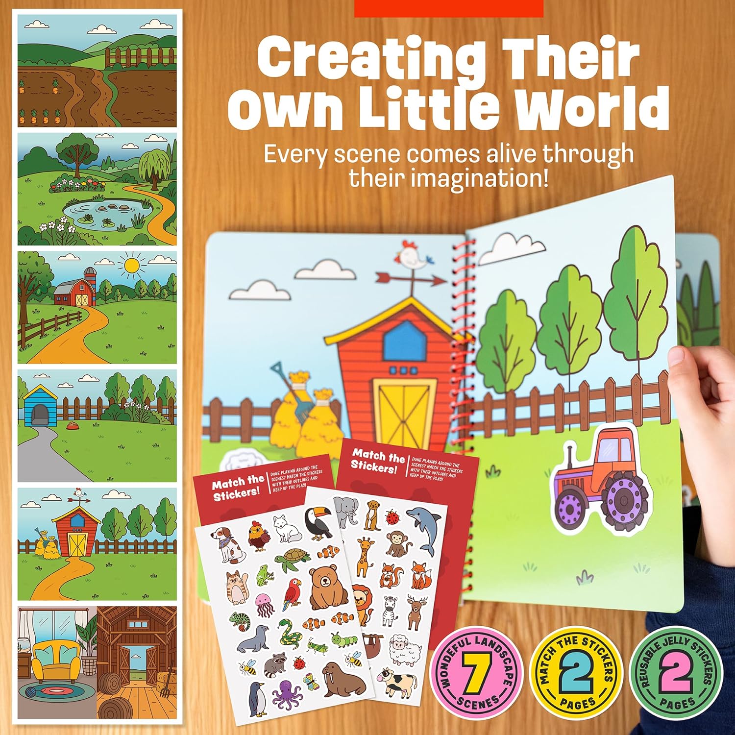 Detalle 2 de Creative Kiddos Reusable Sticker Book 50