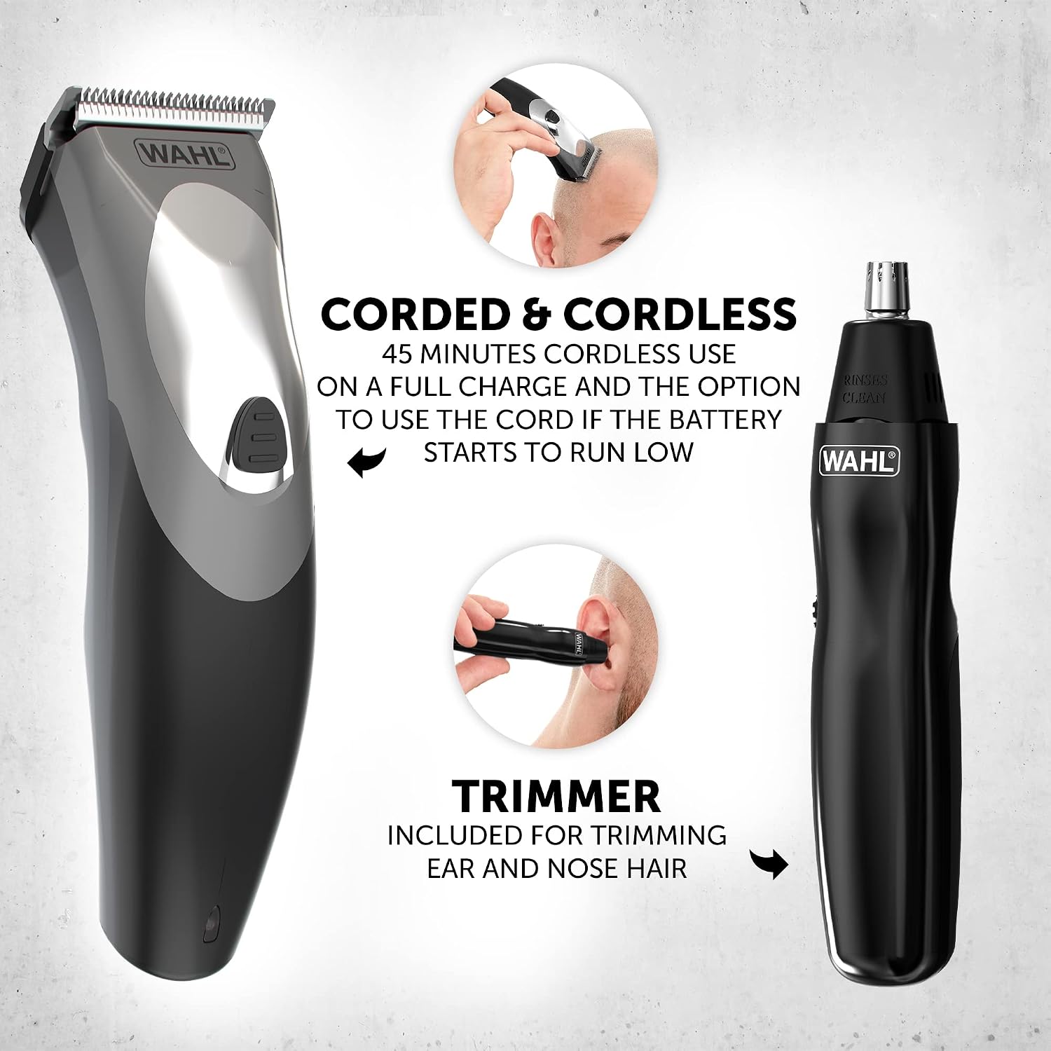 Thumbnail 1 de Wahl Clip N Rinse cordless hair clipper 45 min