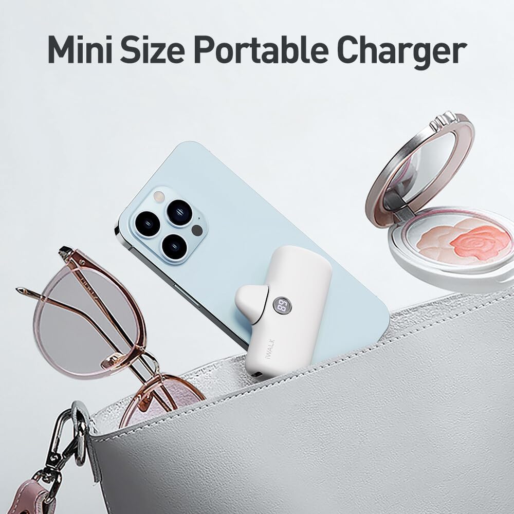 Detalle 2 de iWALK USB-C Portable Charger 4800mAh 20W – Compact Power Bank with LED Display