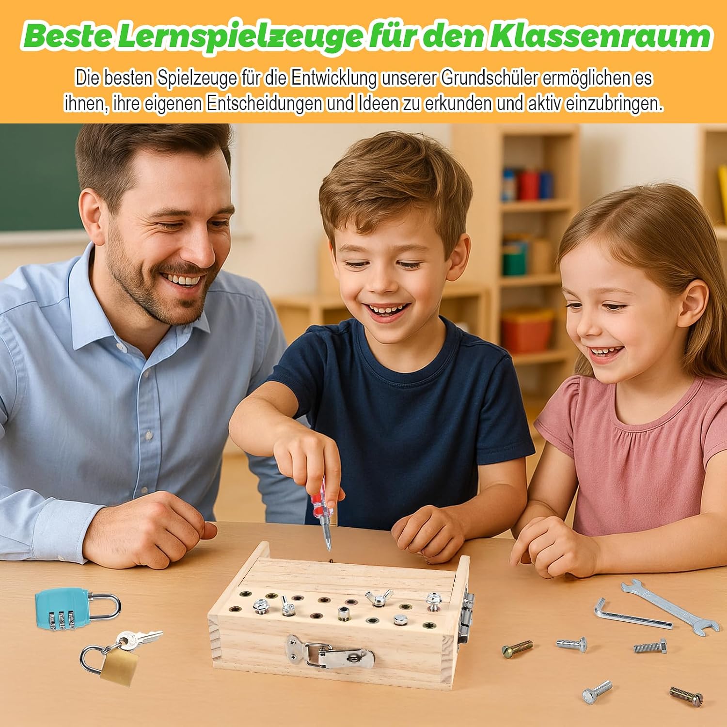 Thumbnail 5 de Wooderma Montessori Puzzle Brett für Kinder 3–5 Jahre