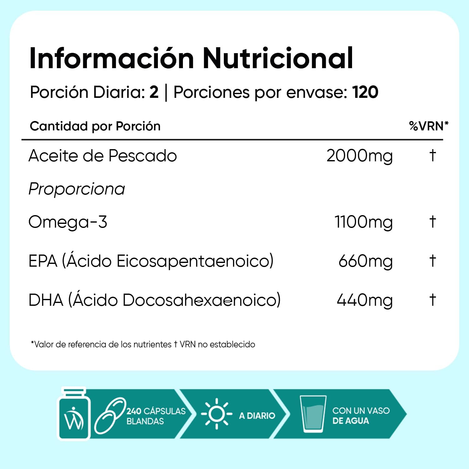 Thumbnail 3 de Omega 3 2000mg - 240 Perlas de Aceite de Pescado 🐟