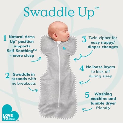 Detalle de Love To Dream Swaddle Up Transition Bag NB 2.2–3.8kg, Bees Oatmeal, 2.5 Tog