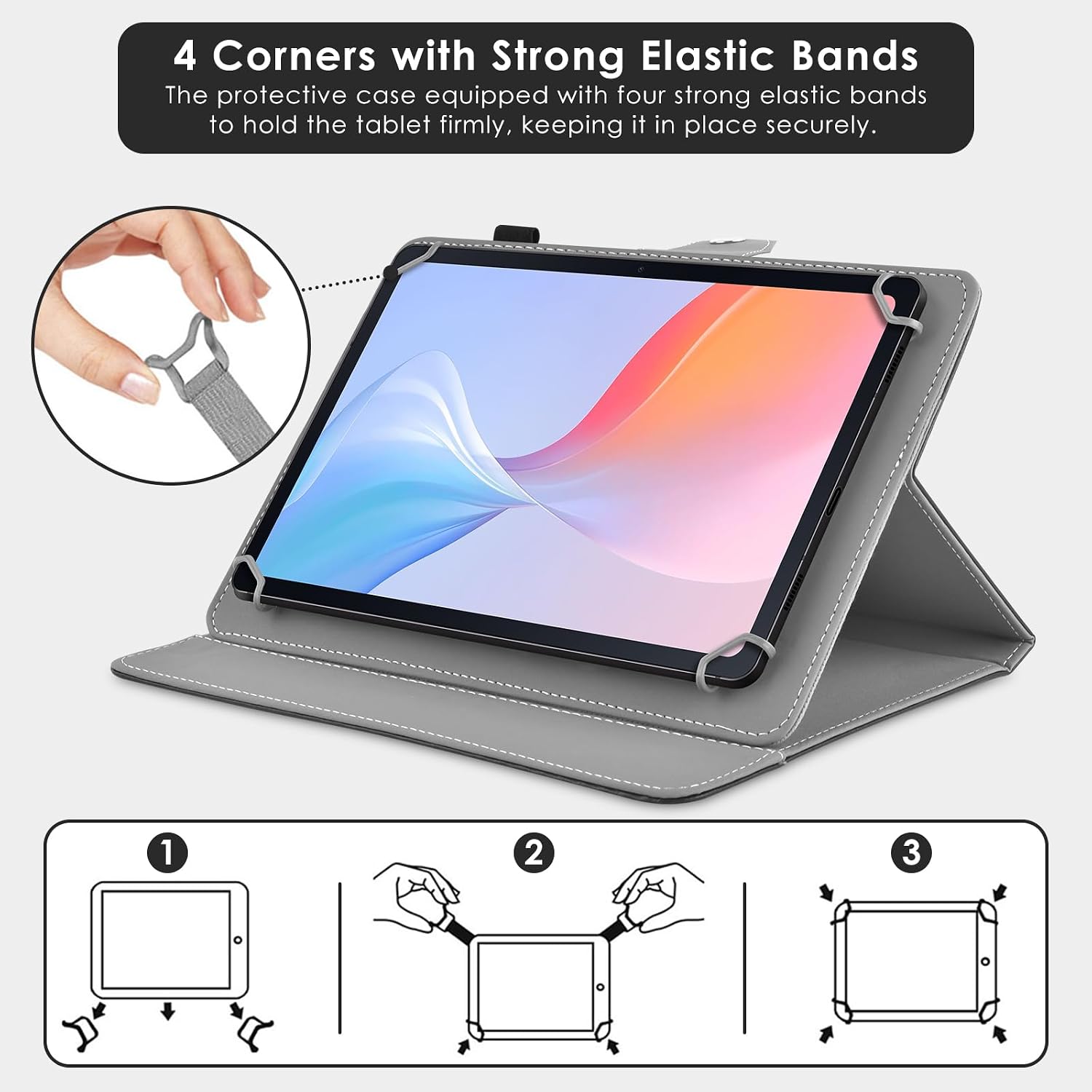 Thumbnail 3 de KATUMO Universal 11 inch Tablet Case Folio Leather