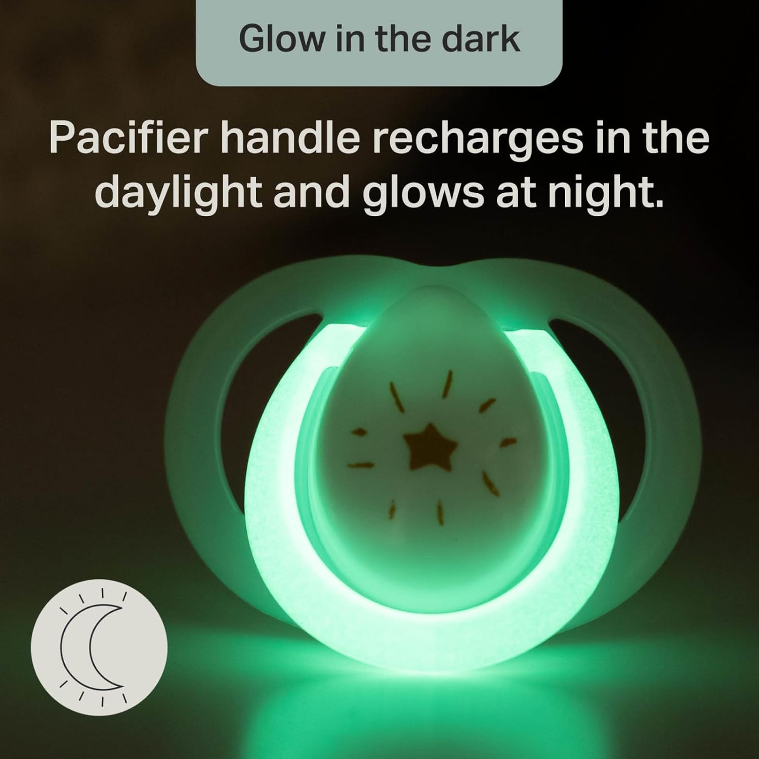 Thumbnail 3 de Tommee Tippee Nighttime Soothers (0-6m), 6-pack BPA-free glow-in-the-dark symmetrical orthodontic dummies