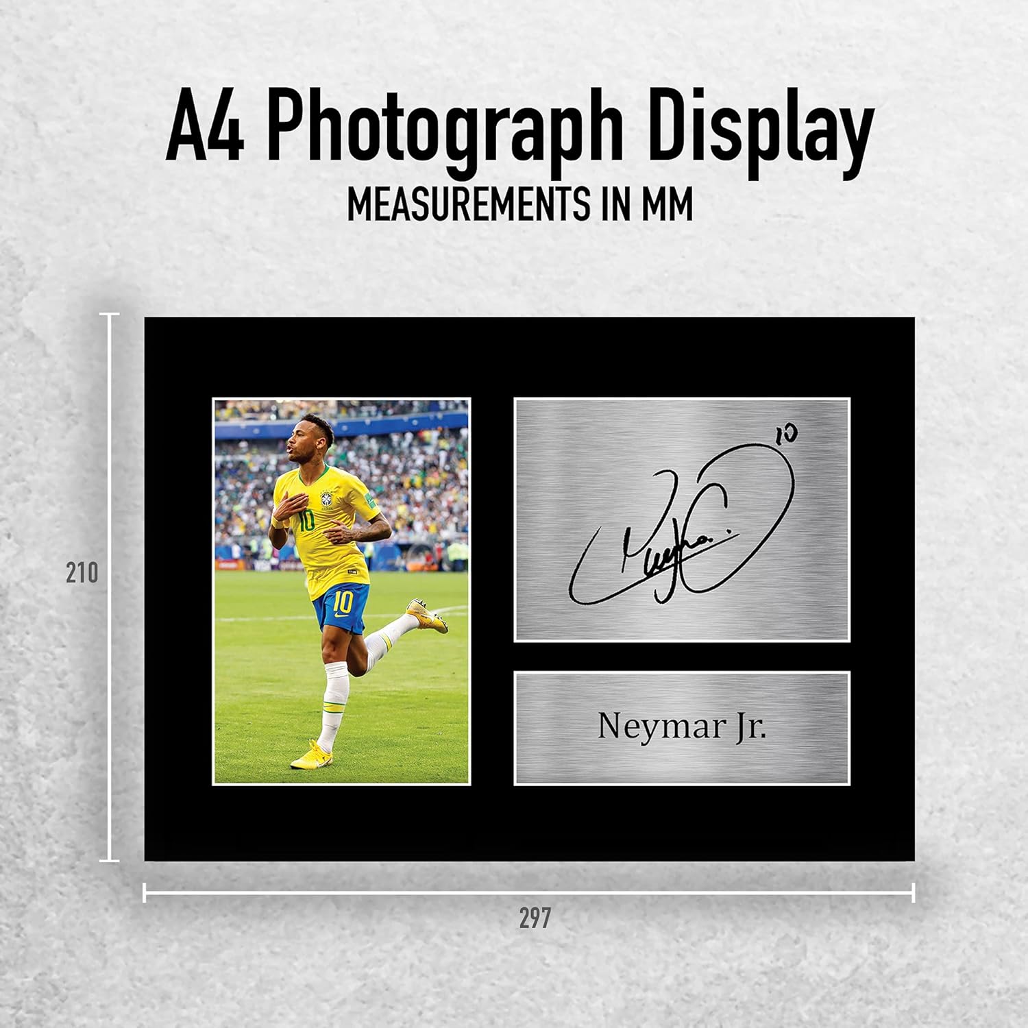 Thumbnail 1 de HWC Trading A4 Neymar Jr Brazil Gifts Printed Signed Autograph Picture
