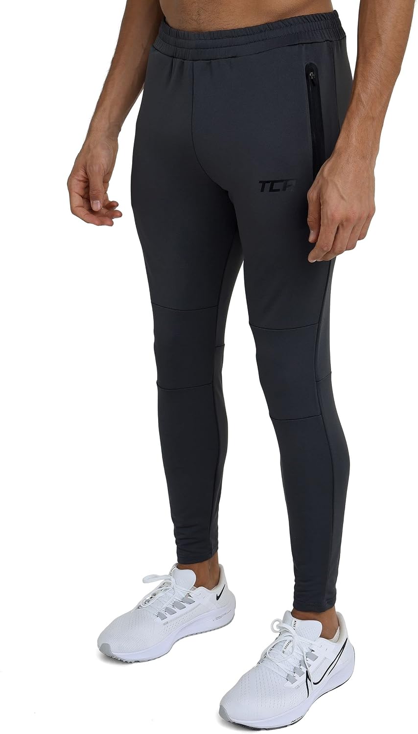 Detalle de TCA Uomo Rapid Pantaloni Tuta da Corsa con Tasche a Zip – Pantalone Sportivo Slim Fit