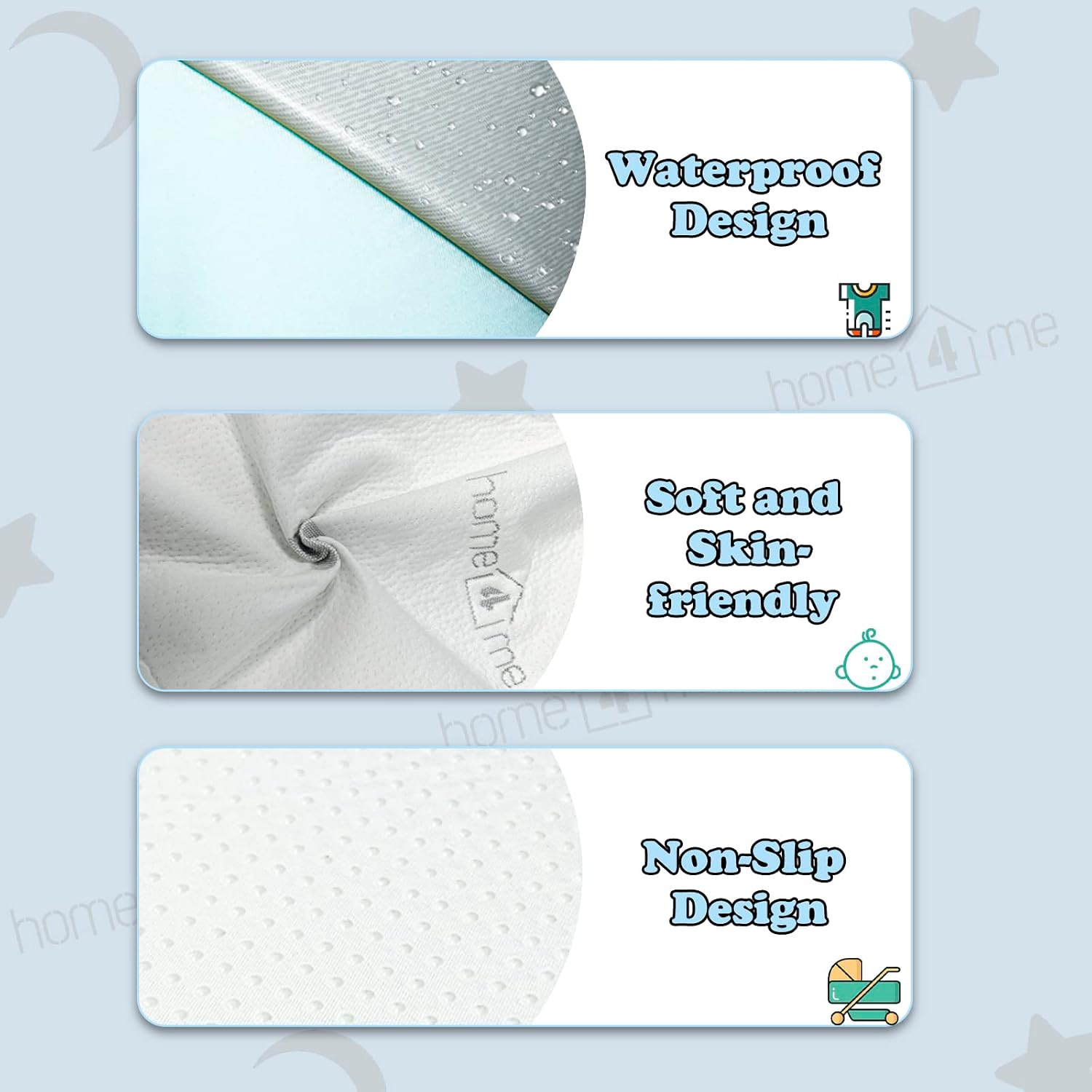 Thumbnail 4 de Home4me HE-013 Trifold Pack and Play Mattress, Dual-Sided Gel Memory Foam