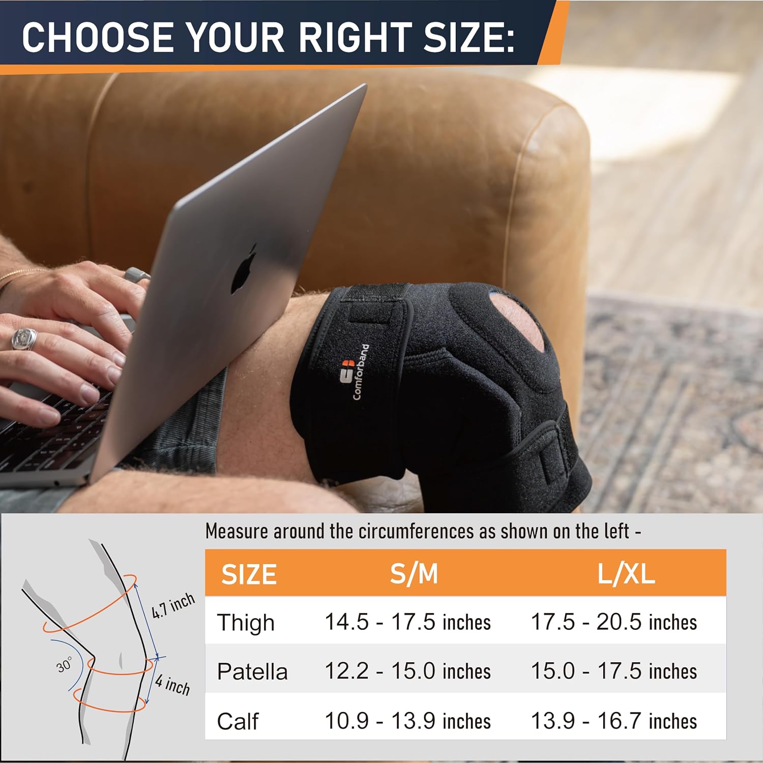 Thumbnail 4 de Comforband Hinged Knee Brace S/M