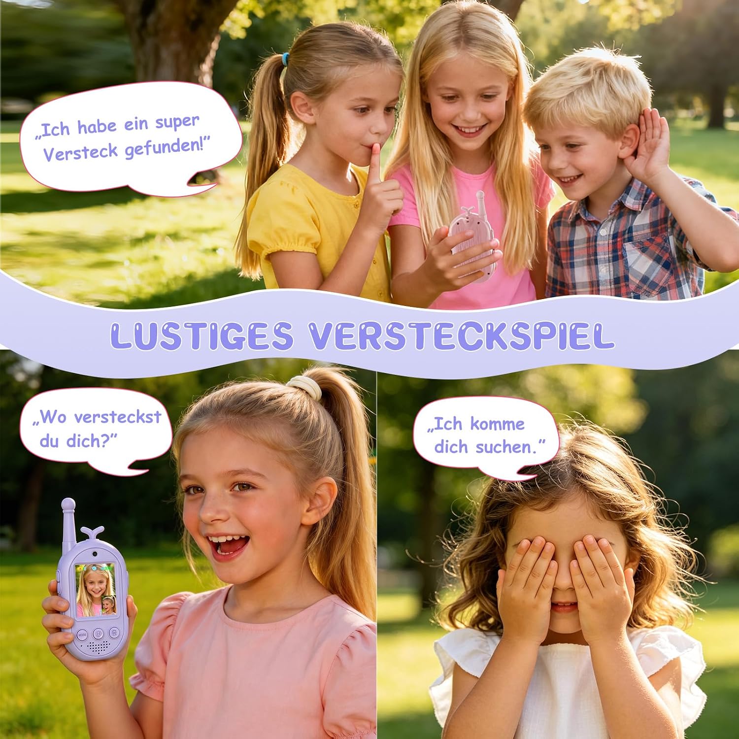 Thumbnail 6 de Walkie Talkie Kinder 2er Set mit Video-Display – Wiederaufladbare Funkgeräte für Abenteuer im Freien