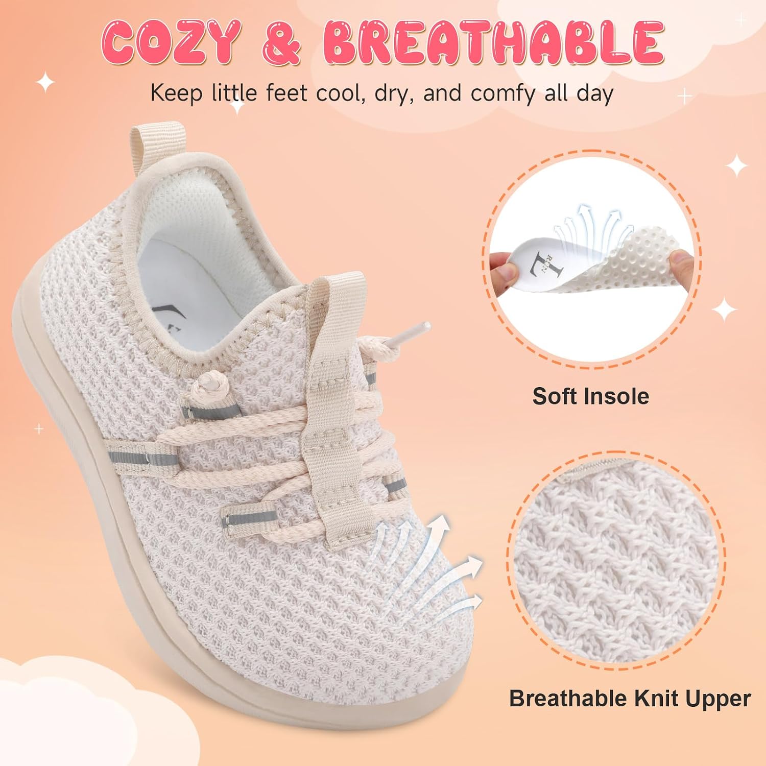 Detalle 1 de L-RUN Toddler Knit Barefoot Shoes