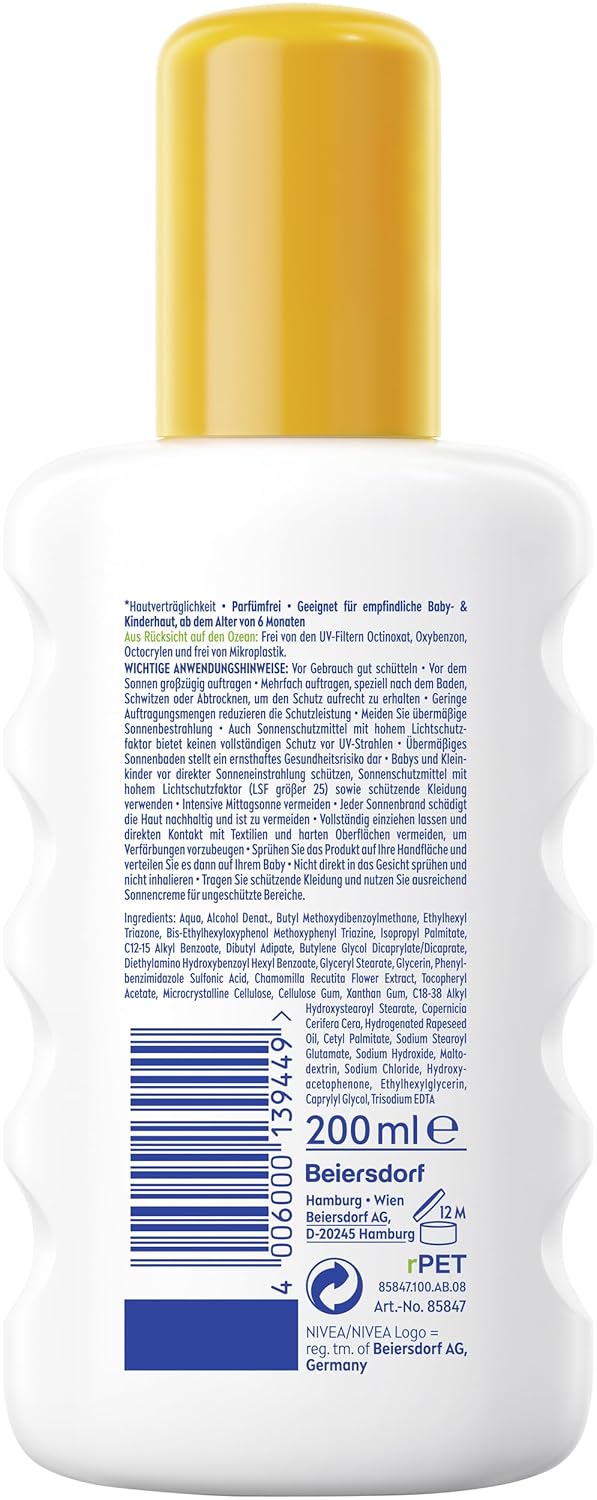 Thumbnail 6 de NIVEA SUN Babies & Kids Sensitiv Schutz 5in1 LSF 50+ extra wasserfestes Sonnenspray (200 ml, duftfrei)