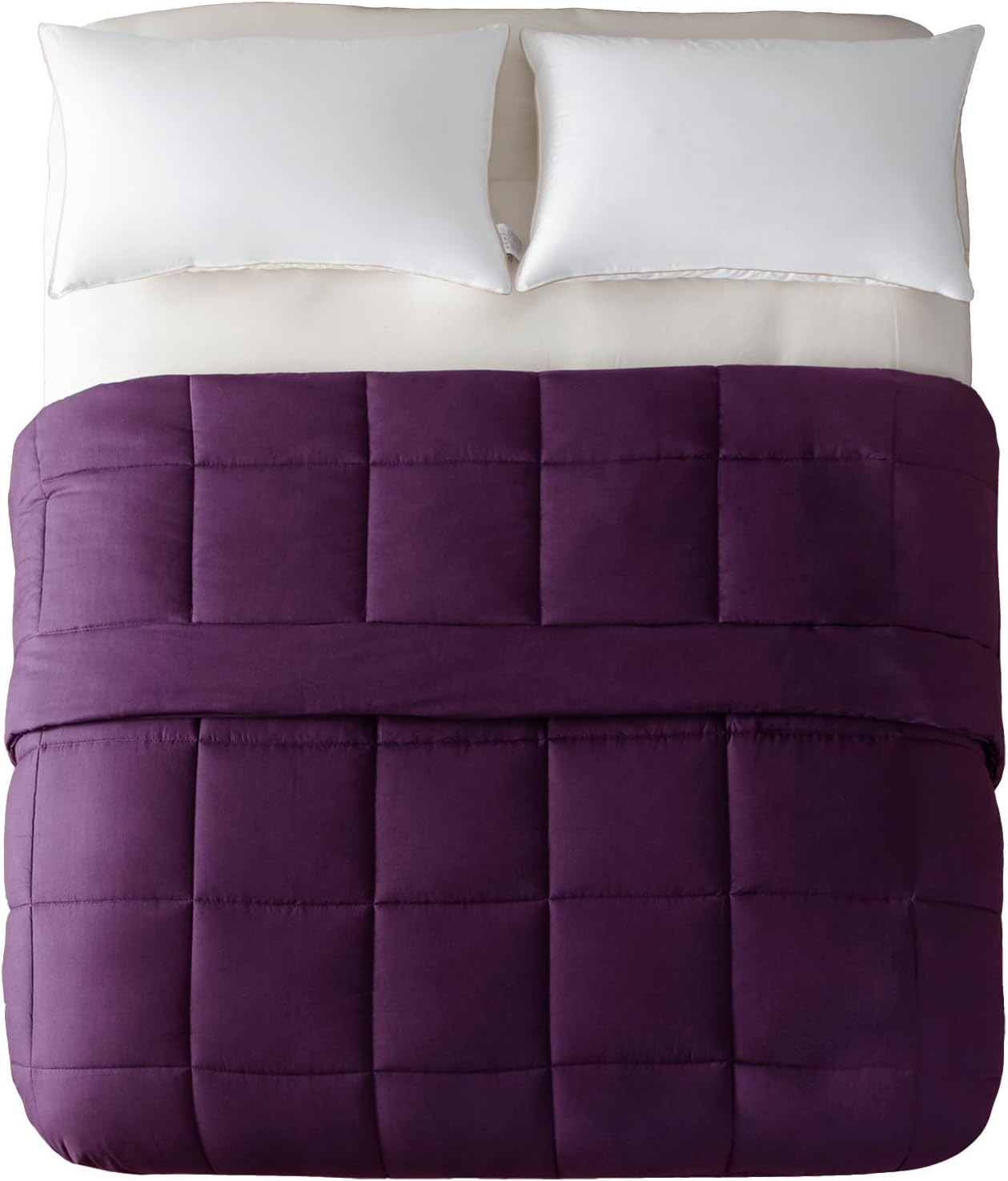 Thumbnail 6 de Whale Flotilla Reversible Duvet King Size (220 x 240 cm) – 7.5 Tog Down Alternative Box-stitched Comforter, All-Season Purple