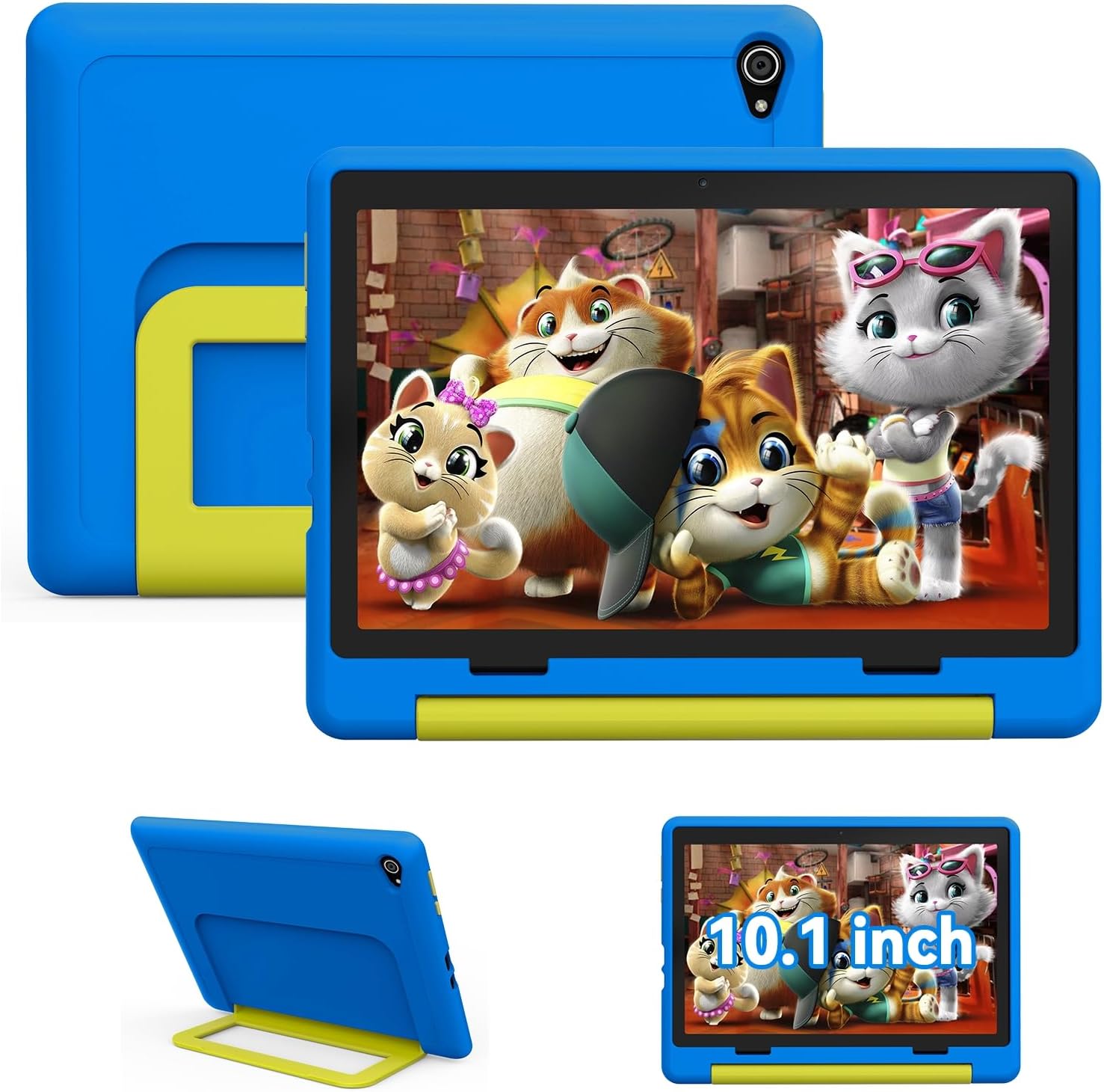 Imagen de Tablet Bambini 10" Android 15 Octa-Core, 20 GB RAM, 64 GB ROM (+ 1TB microSD) – Parental Control, Wi‑Fi 6, Custodia Protettiva e Adesivi DIY Blu en OfertitasTOP