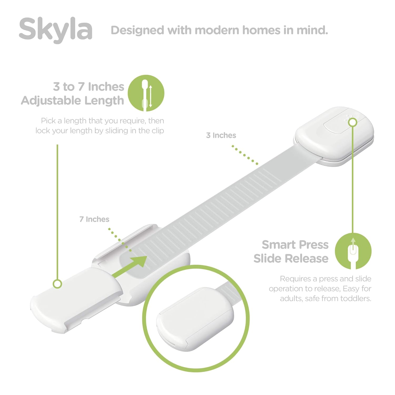 Thumbnail 3 de Skyla Homes Baby Proofing: 16-Pack of Safe, Easy-to-Install Cabinet Locks with 3M Adhesive