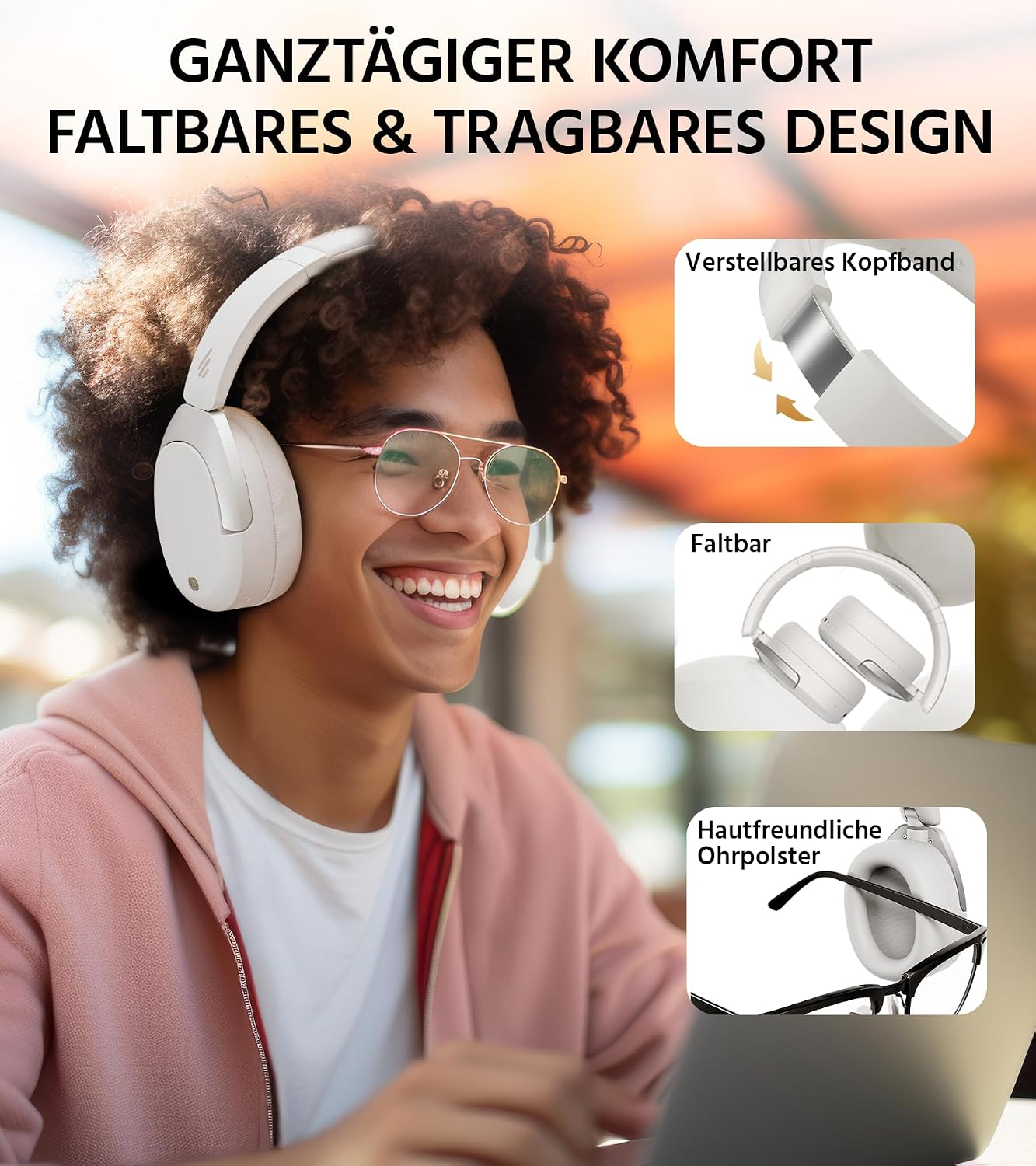 Thumbnail 6 de Edifier W830NB Over Ear Kopfhörer 94 Std.