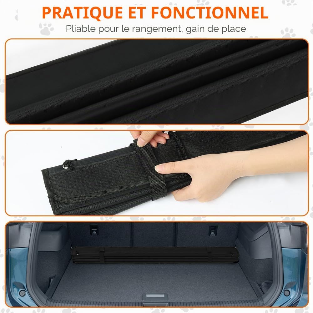 Detalle de Flintronic Protection de Coffre 96x64 cm – Protection universelle pliable pour chien et bagages