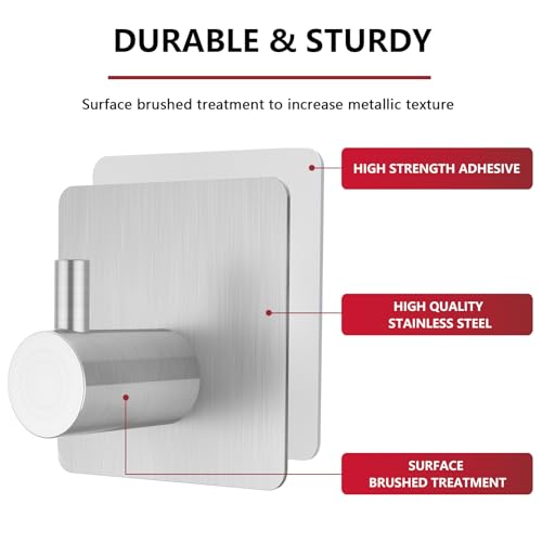 Thumbnail 2 de Z-TIISON Adhesive Towel Hook 8-Pack for Bathroom 🪝