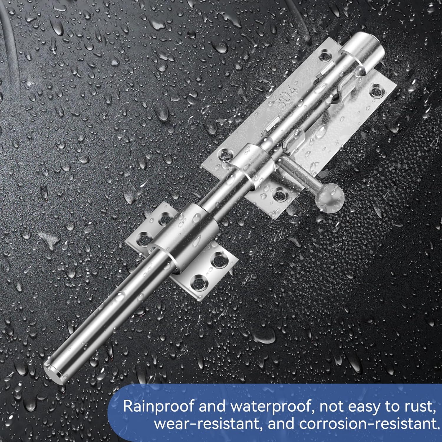 Thumbnail 3 de MISIQIMA Torriegel 195 mm aus Edelstahl 304 mit Vorhängeschlossöffnung