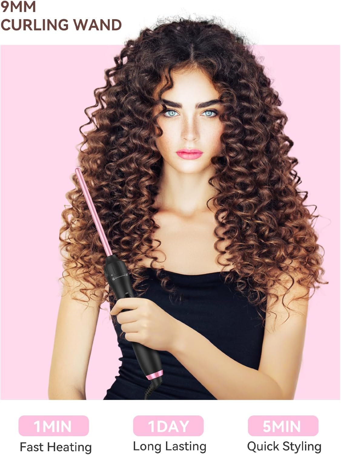 Thumbnail 4 de LANDOT 5-in-1 Hair Curling Wand Set with Thermal Brush 9–25mm ⌛