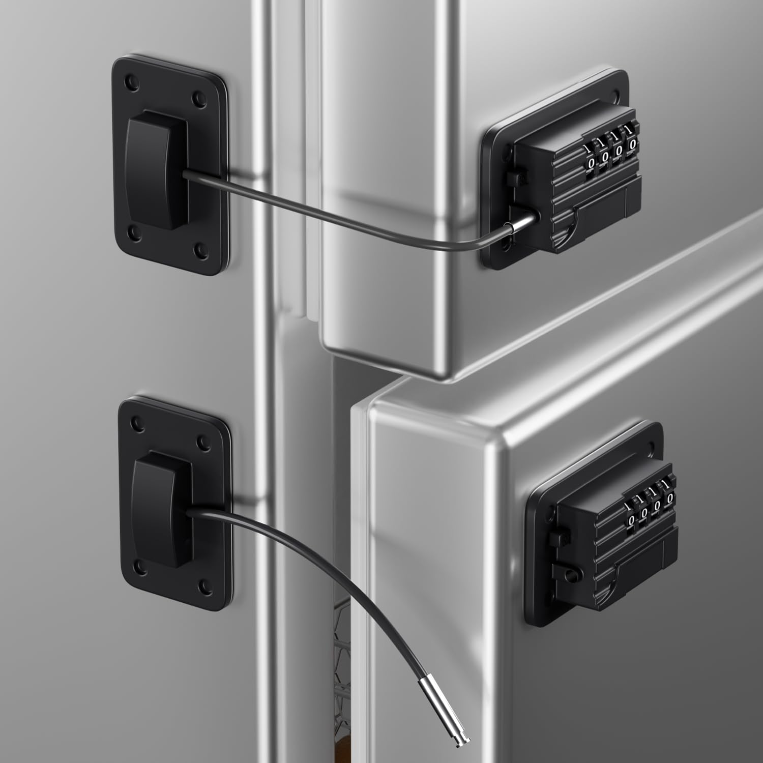 Detalle de RORMGO Refrigerator Locks, 4-Digit Combination, Adhesive, 2-Pack