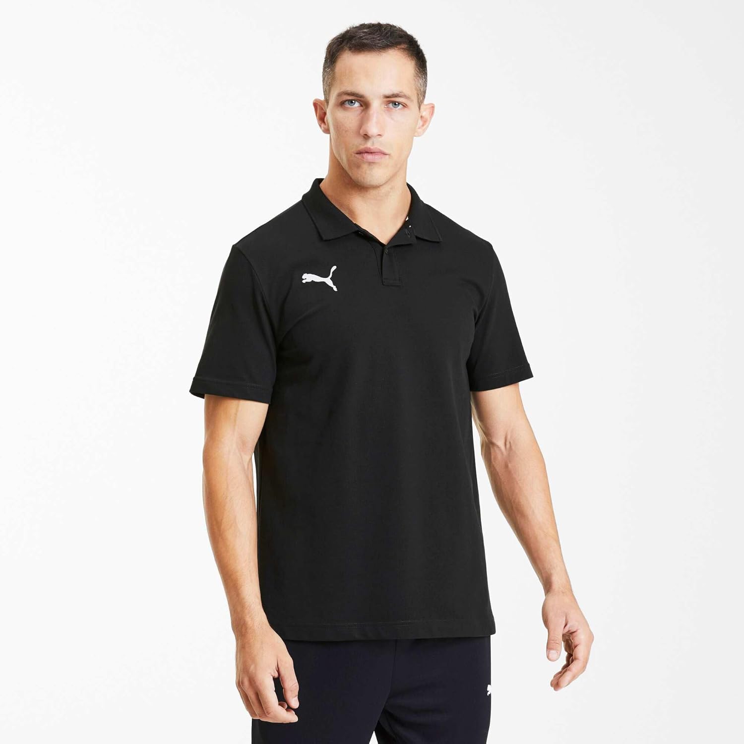 Detalle de PUMA Men ESS Piqué Polo Keeps You Dry Cell : polo en coton et élasthanne au quotidien