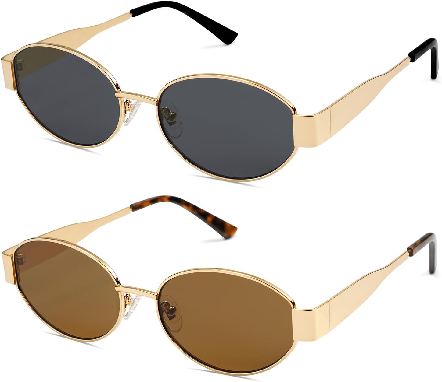 Thumbnail 6 de SOJOS Retro Sonnenbrille SJ1217 – Ovales Metalldesign UV400 für Damen und Herren