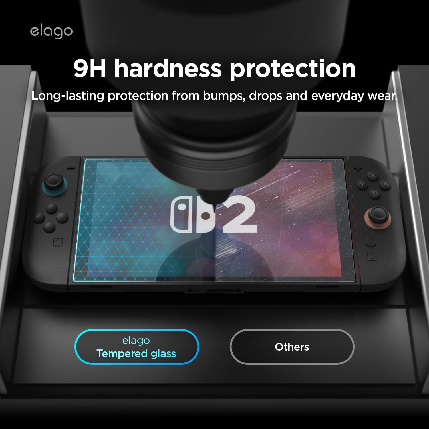 Thumbnail 5 de elago Protection d’écran en verre trempé pour Nintendo Switch 2, anti-rayures et anti-traces