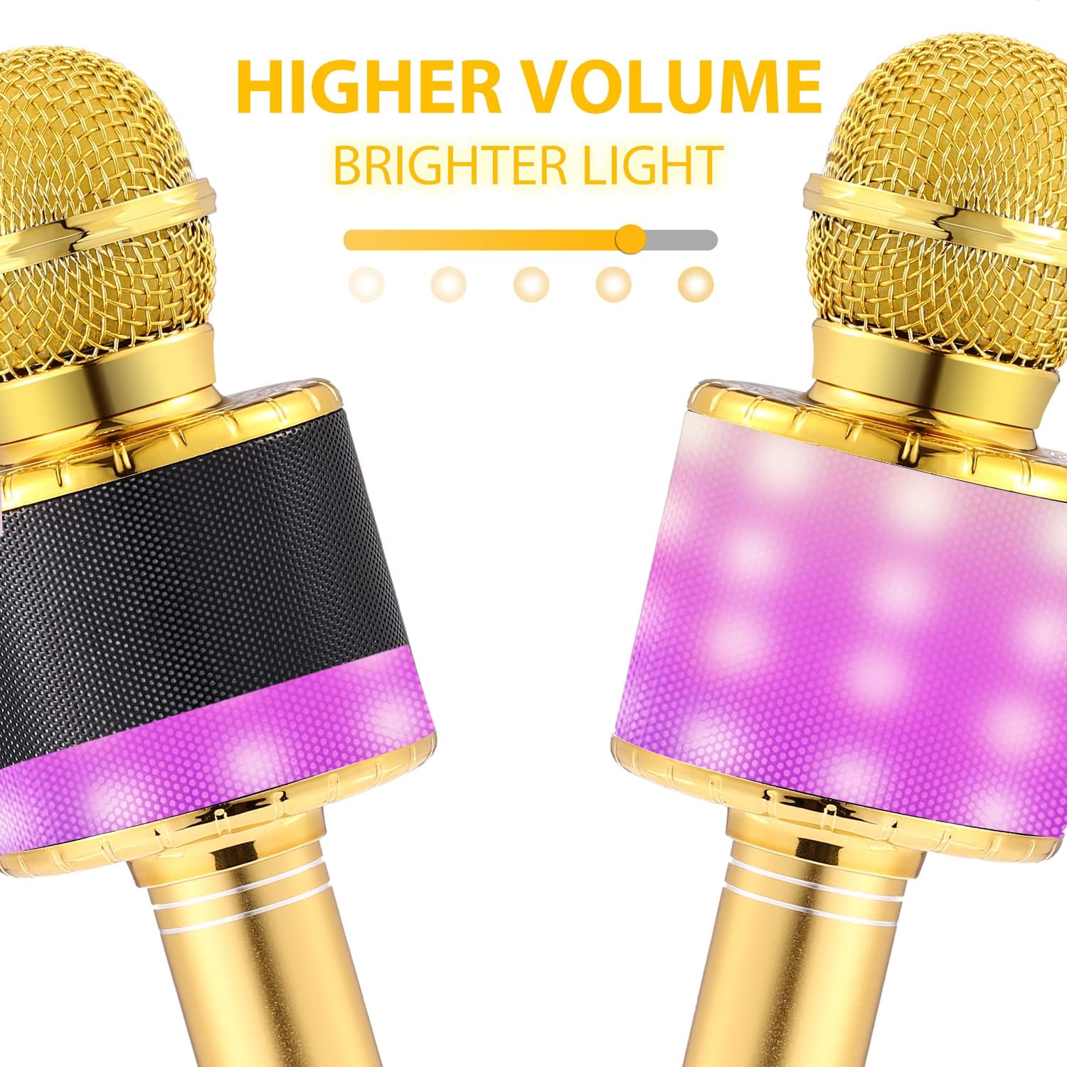 Detalle de Fede Karaoke Mikrofon – Drahtloses Bluetooth-Mikrofon mit Lautsprecher, Stimmenwechsel und LED-Display