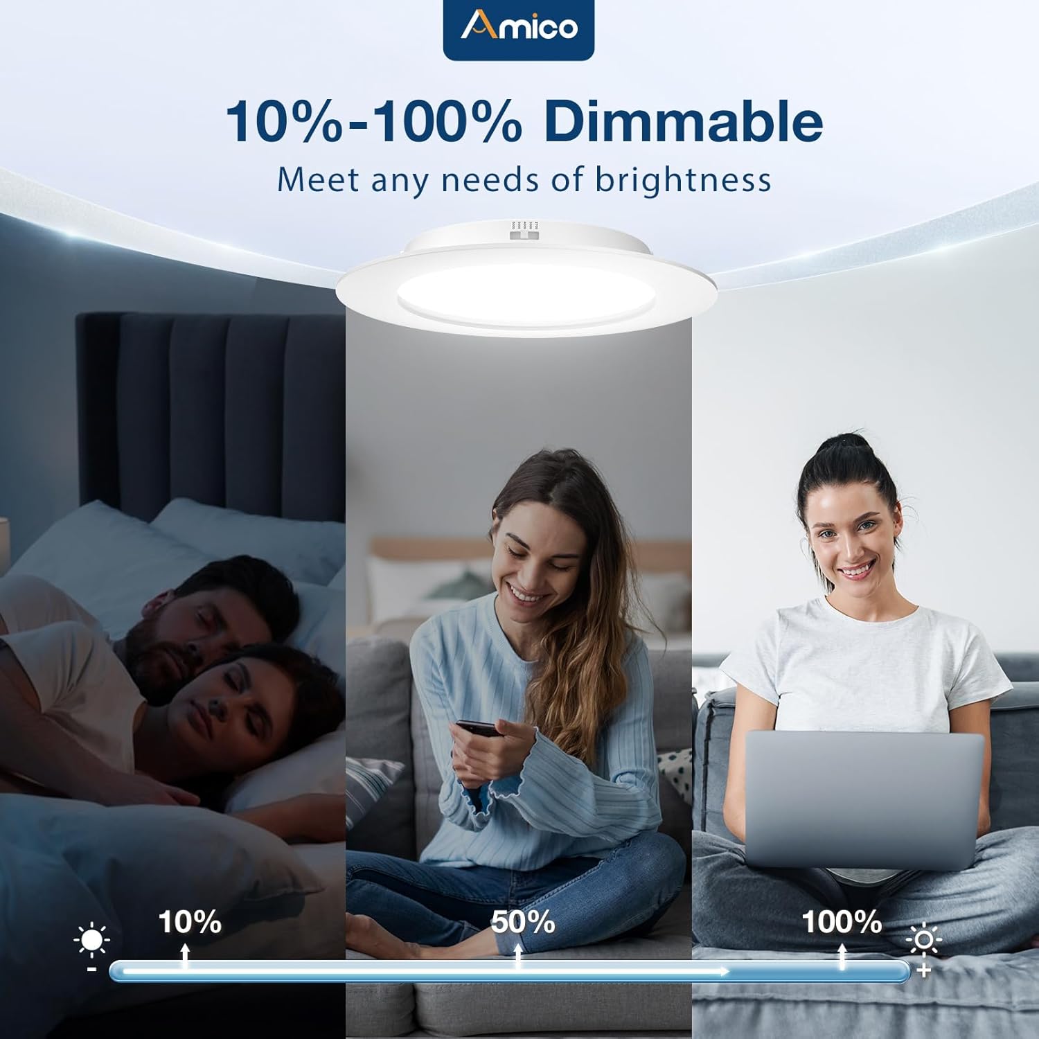 Thumbnail 2 de Amico 24 Pack 5/6-inch LED Recessed Lighting