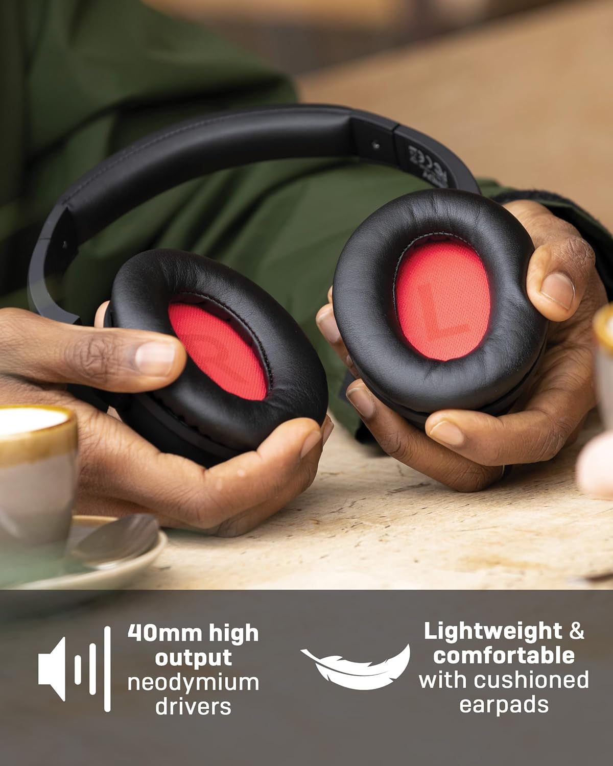 Detalle de LINDY BNX-60 Wireless ANC Headphones (Matt Black) with aptX