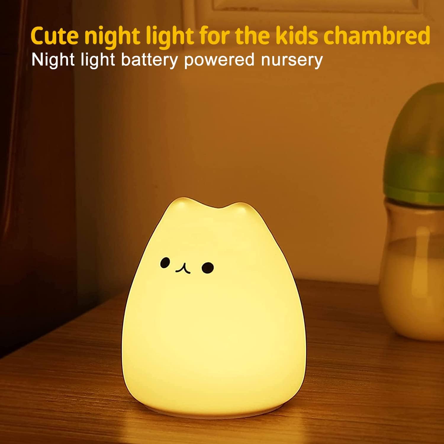Thumbnail 4 de Lampe de nuit chat en silicone ZKLiLi — veilleuse portable tactile pour chambre d’enfant