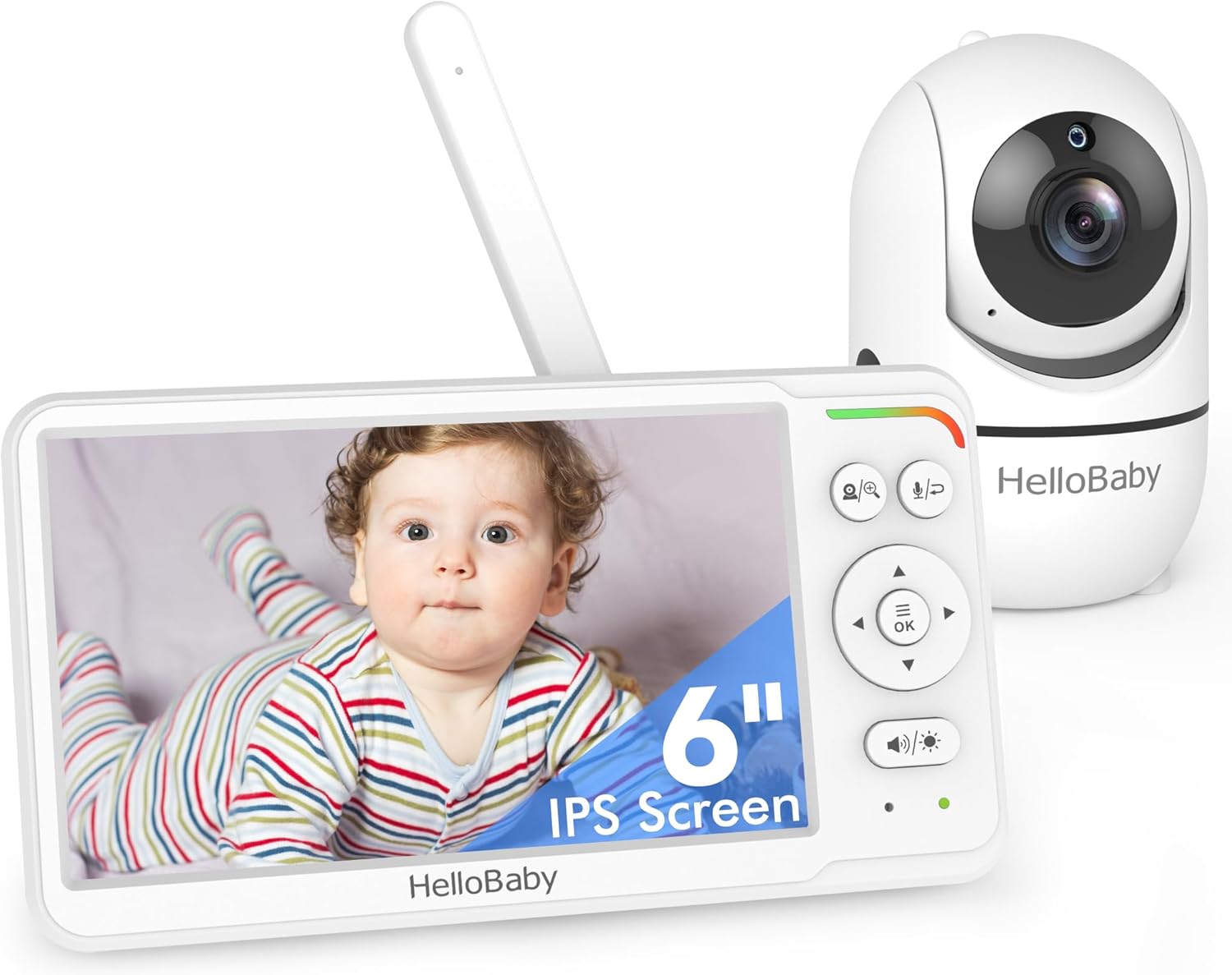 Thumbnail 6 de HelloBaby Babyphone mit 2 Kameras (kein WLAN) und 5-Zoll geteilter Bildschirm