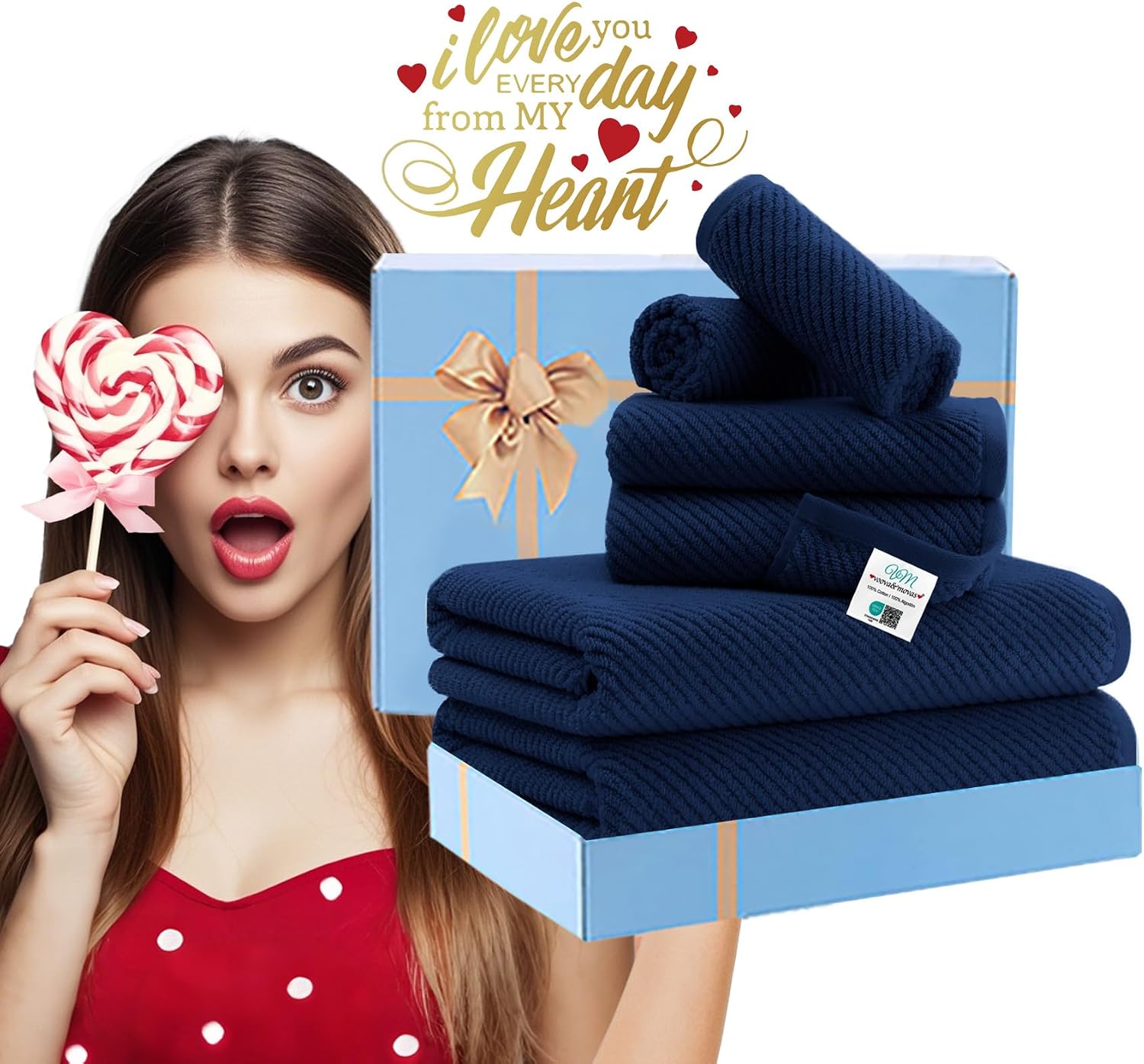 Thumbnail 5 de VOOVA & MOVAS Bath Towel Set of 6, 30"x56"