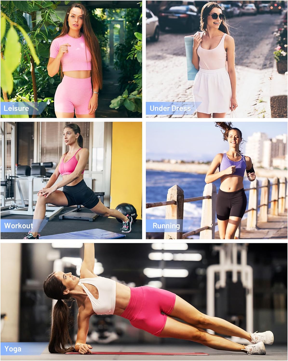 Thumbnail 4 de Runhit Women's Workout Biker Shorts: High-Waisted, Tummy-Control, 3/5/8 Inch Options