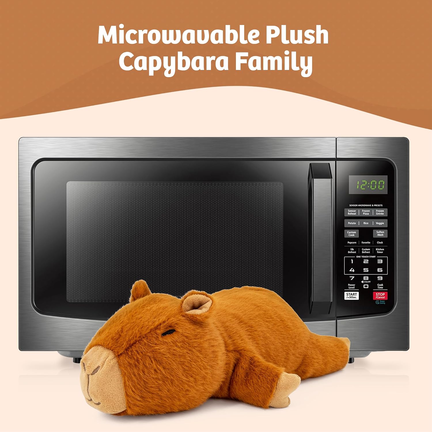 Thumbnail 6 de Marysun Microwavable Capybara Stuffed Animal – Weighted Plush with Heating Pad (9.8in, 1.65lb)