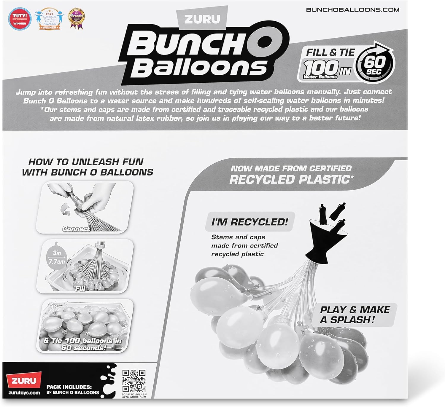 Thumbnail 6 de Bunch O Balloons Tropical Party 280 Rapid-Filling Self-Sealing Water Balloons (8 Pack) by ZURU
