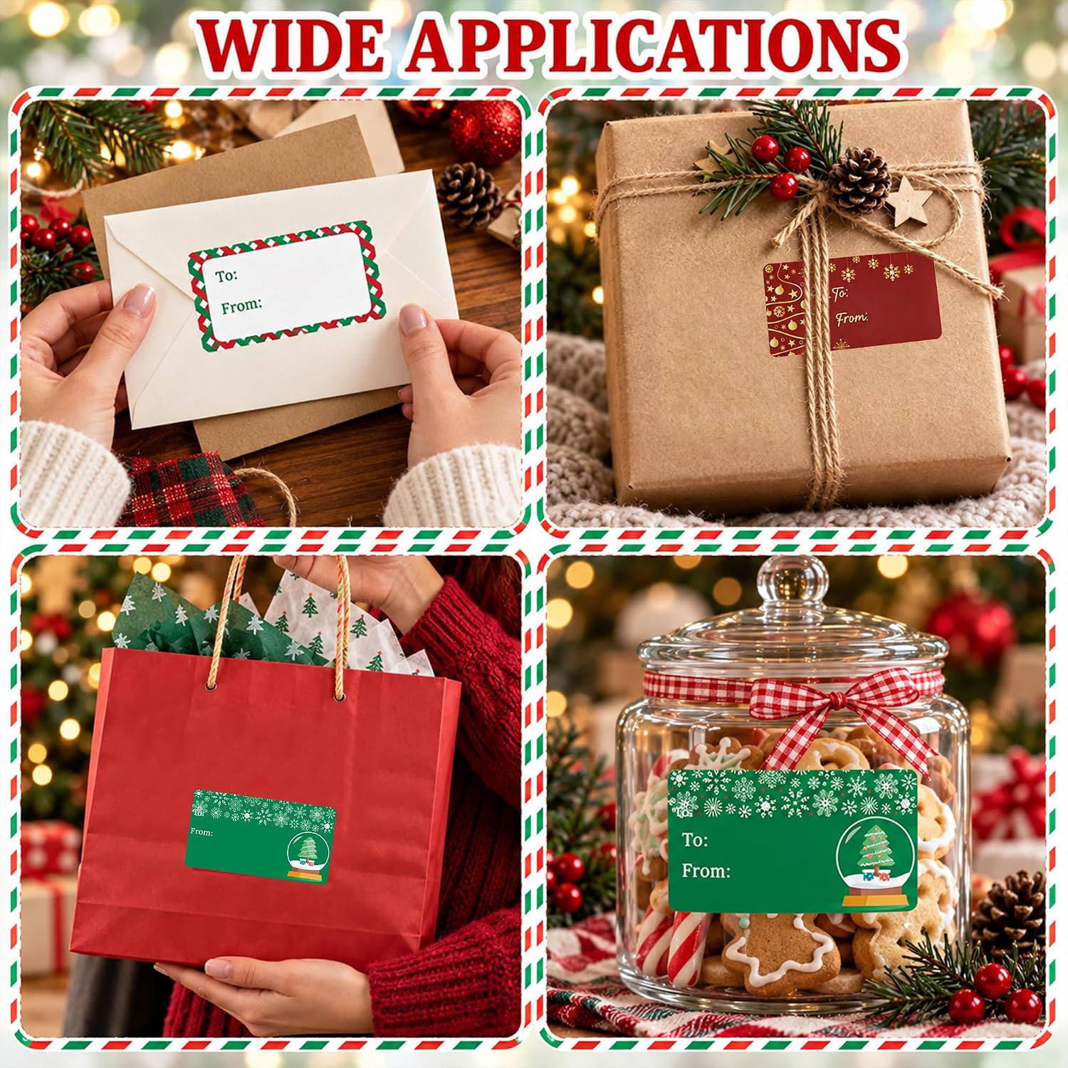 Thumbnail 6 de Christmas Gift Tags, 108 Stickers