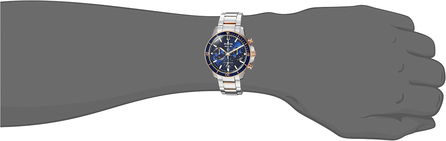 Detalle de Bulova Men's Marine Star Series C Two-Tone Stainless Steel 6-Hand Chronograph Watch