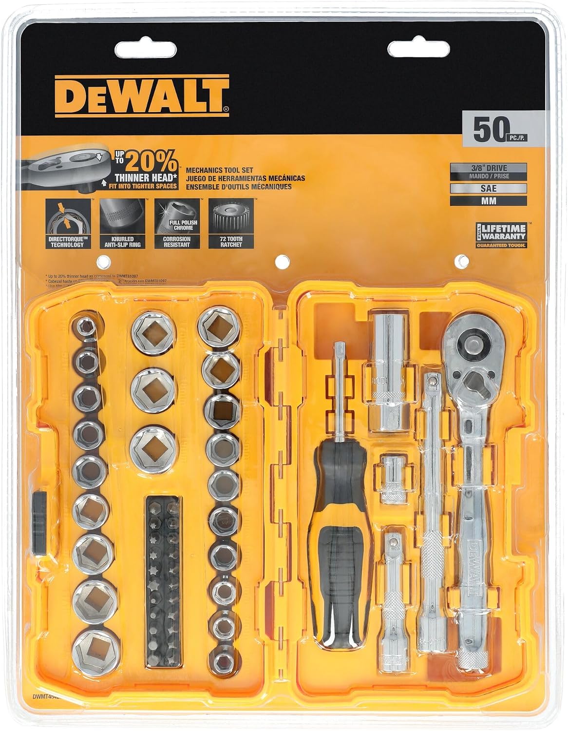 Thumbnail 4 de DEWALT DWMT45423 Mechanics Tool Set 50-piece