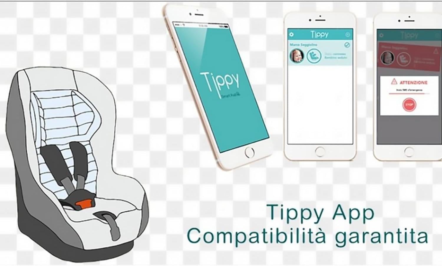 Thumbnail 4 de TIPPY PAD by Digicom — Dispositivo anti abbandono multicolore per seggiolini auto
