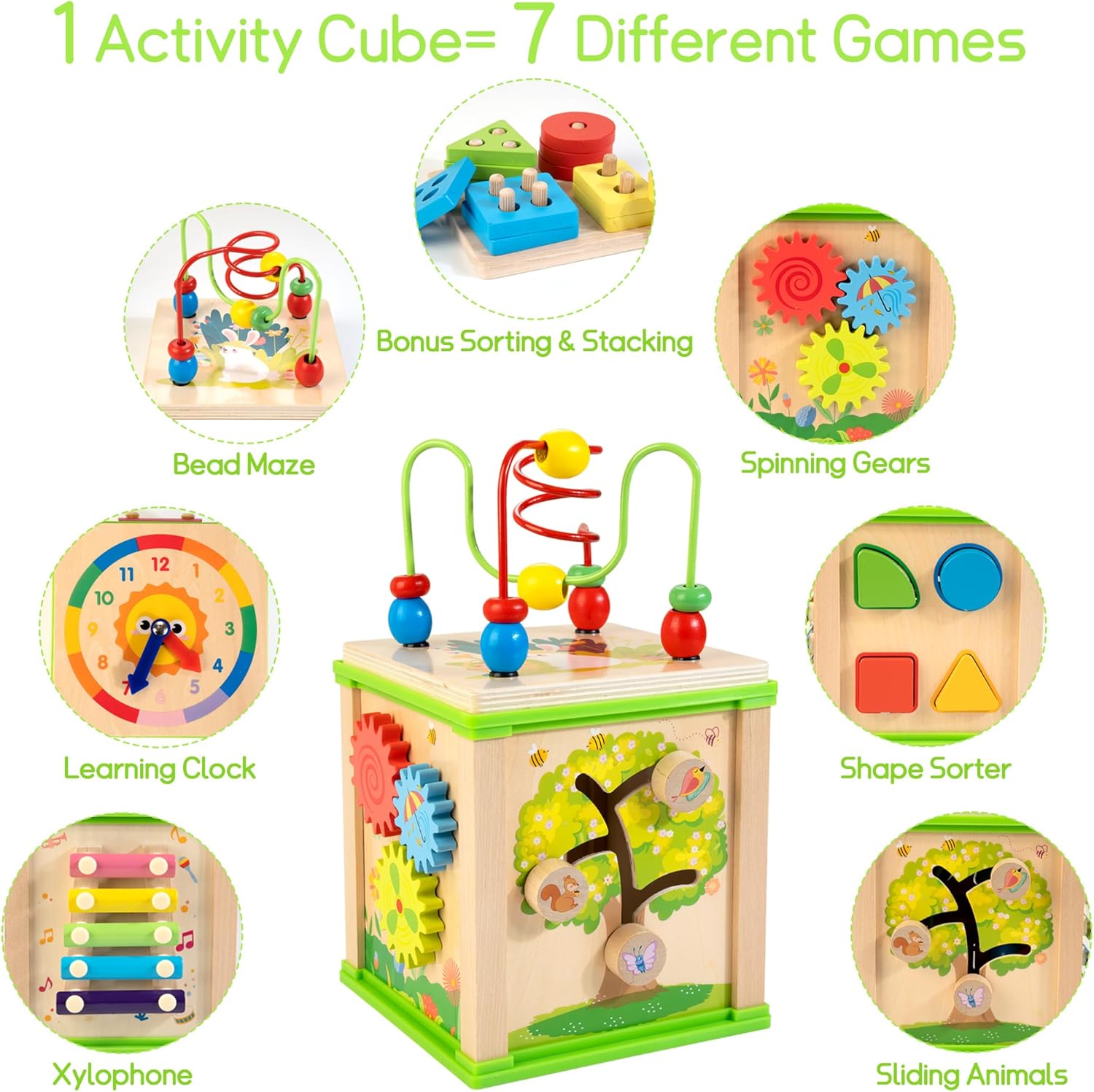Detalle 2 de WOODMAM 7-in-1 Activity Cube