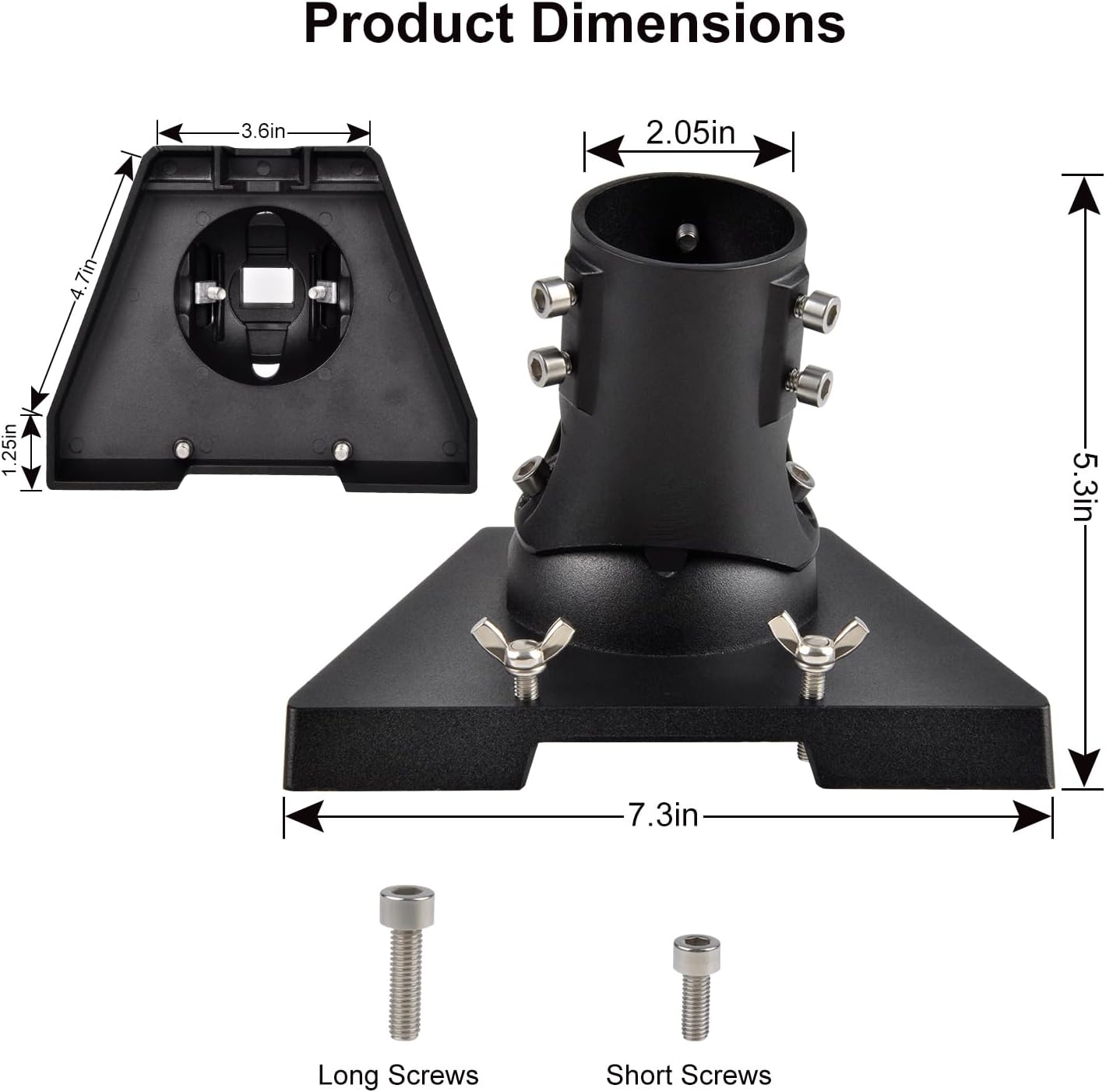 Thumbnail 6 de PowGrow Pipe Adapter for Starlink Gen 3/Standard 4/4X – Adjustable Pole Mount
